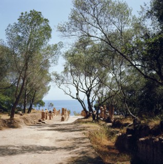 The ruins of Tipasa, a small Roman town in North Africa which flourished during the 3rd century AD