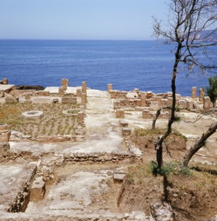 The ruins of Tipasa, a small Roman town in North Africa which flourished during the 3rd century AD