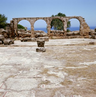 The ruins of Tipasa, a small Roman town in North Africa which flourished during the 3rd century AD