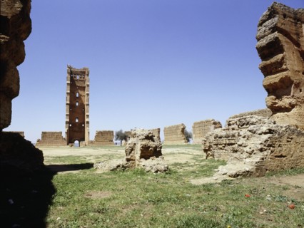 The minaret of the ruined mosque of al-Mansura