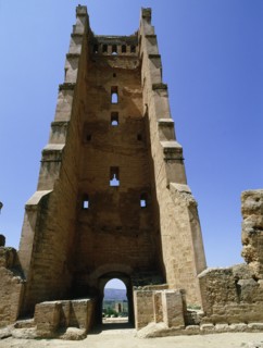 The minaret of the ruined mosque of al-Mansura
