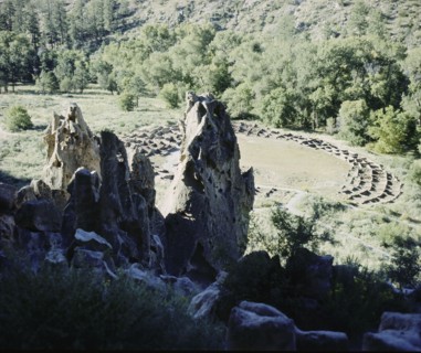 Religious and ceremonial centre at Frijoles canyon
