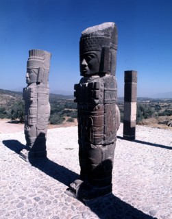 Stone warrior figures