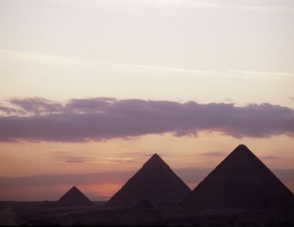 The pyramids at Giza