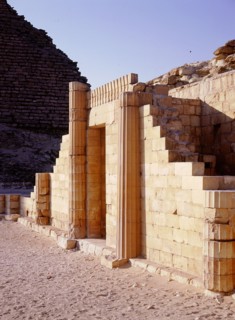 Zoser's step pyramid and enclosure at Saqqara