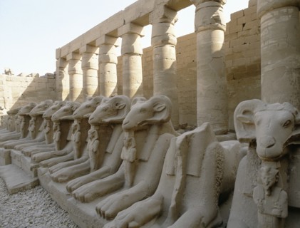 Avenue of the Rams at the temple of Amun, Karnak