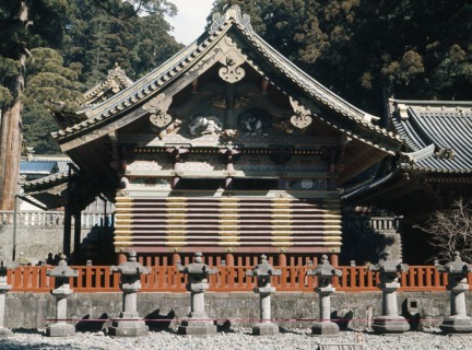 One of the buildings within the shrine of Toshu-gu, Nikko which is dedicated to the deified Ieyasu, the first Tokugawa shogun