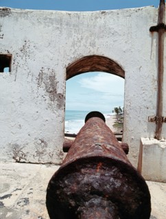 Elmina Castle was built by the Portuguese in 1482 and used by them and later by Dutch and English traders as a base for dealing in slaves, gold and imported European products