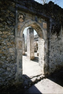 The ruins of Gedi, an important East African city and centre of the slave trade between c