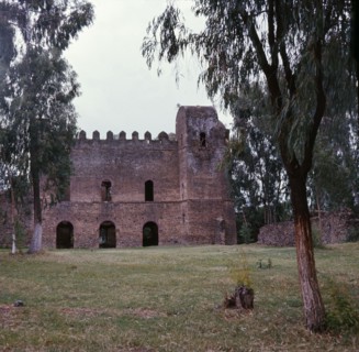 Ruins of one of the castles which stand within the walled "imperial enclosure" at Gondar, the former capital built by Seged 1, his son Fasilidas and later emperors