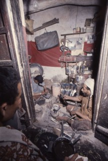 View of traders in an ancient market near San'a