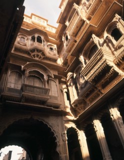 Jaisalmer, a town which for centuries commanded a strategic position on the camel train route from central Asia to India