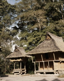 The small house-shaped structure is a bone house or geriten