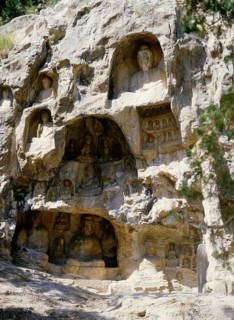 The Cliff of the Thousand Buddhas at Qianfoyan