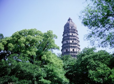 The pagoda of Yunyam temple on Hu Qui (Tiger) Hill