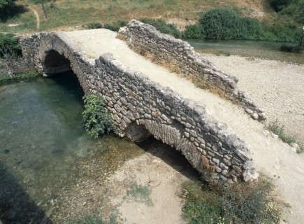 A bridge over the Rio Frio on the ancient road between Seville and Malaga   Spain