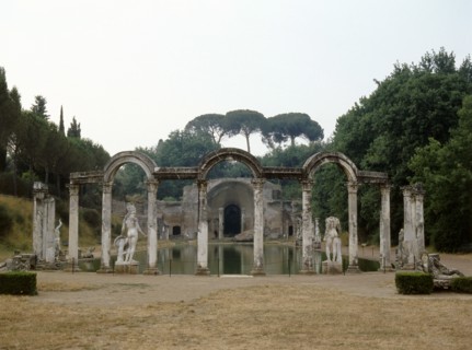 Hadrian's Villa, a complex of buildings, gardens and pools stretching for over a kilometre in length