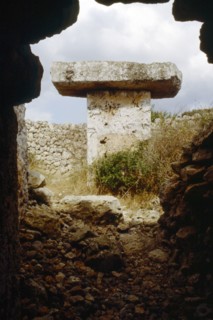 The "taula" (T shaped megalith) at the site of Torre Llisa Vell