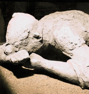Cast of a young woman, victim of the Vesuvius eruption