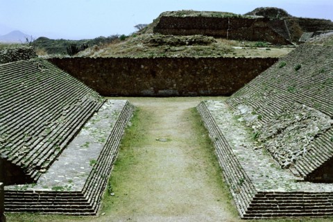 The ball court at Monte Alban