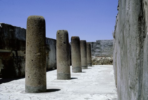 Mitla site in the Oaxaca valley with a complex of five palace groups