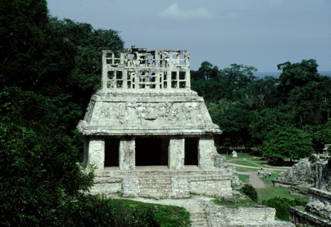 View of the 'Temple of the Sun' at Palenque