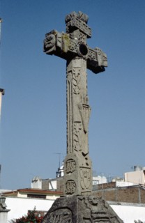 Church cross at Cuidad Hidalgo, the ancient Tarascan town of Taximaroa