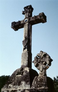 Church cross at San Felipe de los Alzati, south of Cuidad Hidalgo