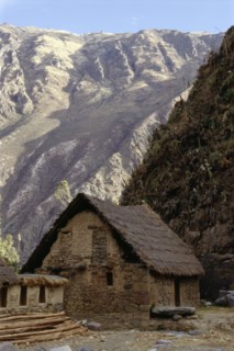 This reconstructed Inca storehouse, at Ollantaytambo is now used as private residence