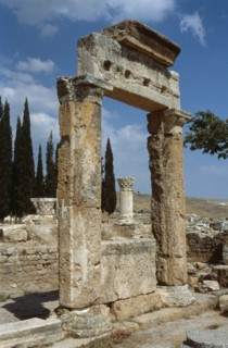 View of the "Colonnaded Street", the commercial centre of the city