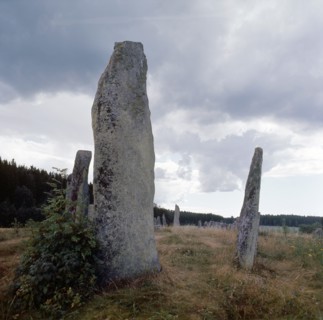 Burial site with stones forming the shape of a ship