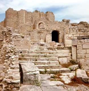 The ruins of Dougga, a small Roman town in North Africa which flourished in the 2nd-3rd centuries AD