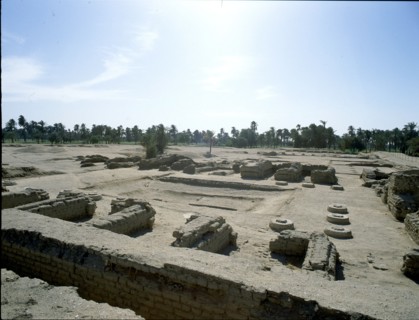 View of the of the sunken garden of the northern section of the Harem Quarter of the Great Palace at Amarna
