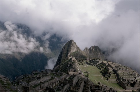 Panoramic view of Machu Picchu set in the Andes
