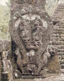 Relief from Candi Sukuh, a sacred place for the worship of ancestors, nature spirits and fertility cults