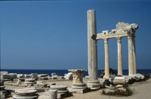 The corinthian capitals of the temple of Apollo
