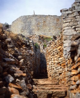Internal path leading to tower in the enclosure from great Zimbabwe