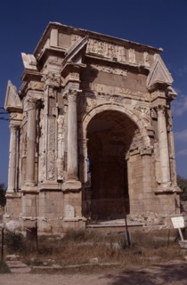 The triumphal arch of Septimus Severus at Leptis Magna
