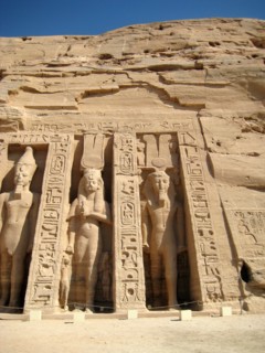 Reliefs from the temple of Hathor and Nefertari, know as the Small Temple at Abu Simbel