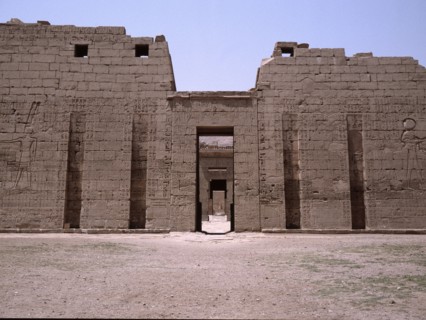 The entrance to the mortuary temple of Ramesses III at Medinet Habu