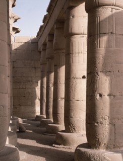 View of the Hypostyle Wall at the Ramesseum, the mortuary temple of Ramesses II
