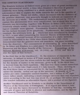 Information on Einstein's blackboard