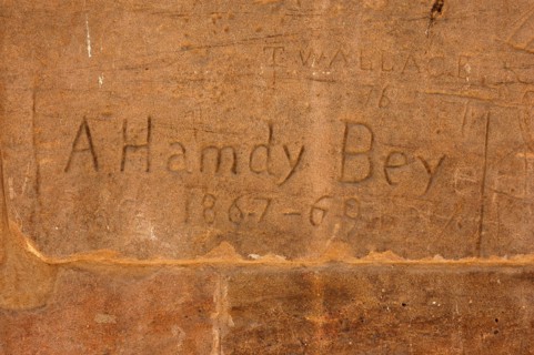 A 19th C graffito with the signature of "A