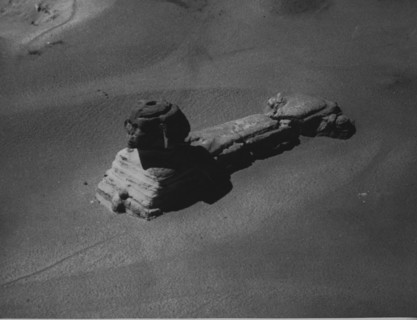 The Giza Sphinx, photographed in the 1920's
