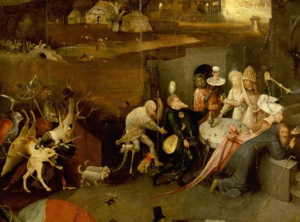 The triptych of 'The Temptation of St Anthony' by Hieronymus Bosch (1450   1516)