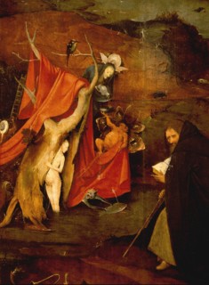The triptych of 'The Temptation of St Anthony' by Hieronymus Bosch (1450   1516)