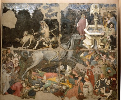 Fresco by an anonymous painter depicting 'The Triumph of Death'