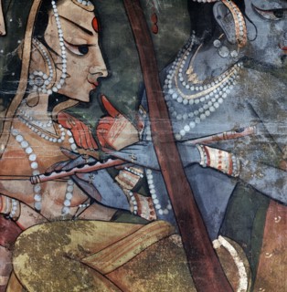 A detail from one of the legends of Krishna