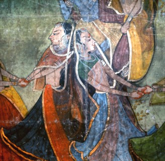 A scene depicting the youth of Krishna