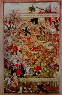 A 16th century illustration of a 14th century Persian story 'The History of the Mongols'